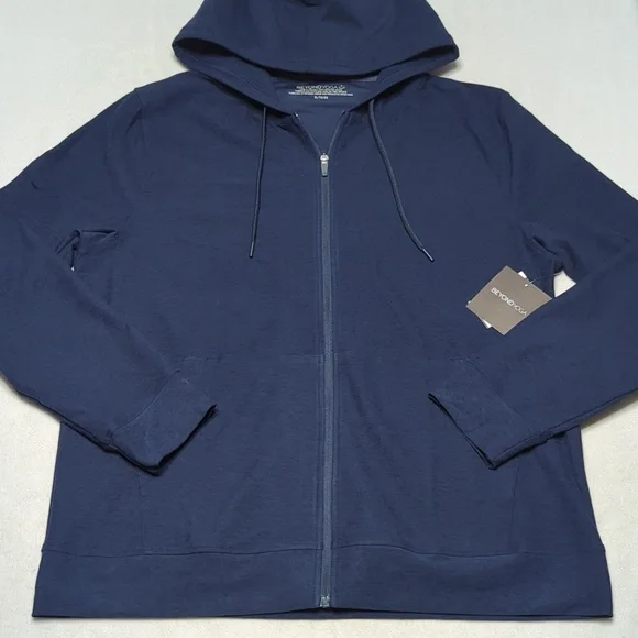 NEW Beyond Yoga Freefit Mens Full Zip Hoodie Navy Blue Size XL - Picture 2 of 6
